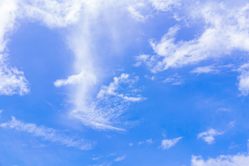 Fototapeta premium Blue backdrop in the air for text.