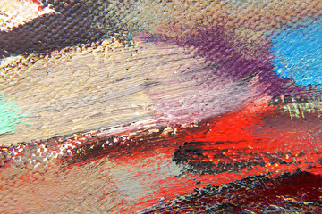 Artists oil paints multicolored closeup abstract background