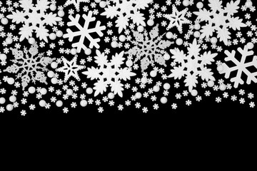 Christmas Snowflake Background Border