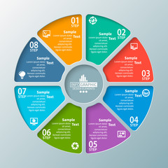 Abstract 3D Paper Infographics. Business template .Vector illustration