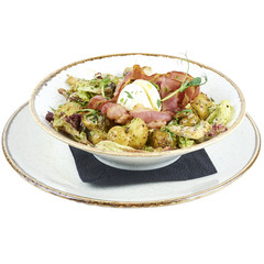 Warm salad with potatoes and bacon