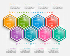 Abstract 3D Paper Infographics. Business template .Vector illustration