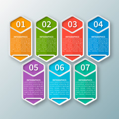 Abstract 3D Paper Infographics. Business template .Vector illustration