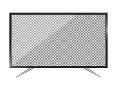 TV flat screen lcd, plasma realistic vector illustration.