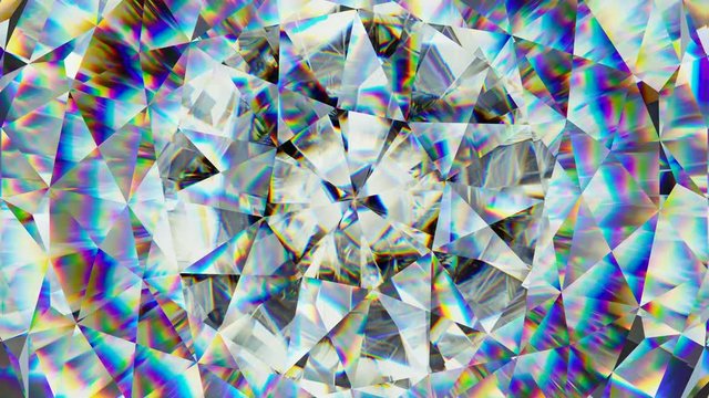 sparkling gemstone macro rotating seamless loop. kaleidoscope