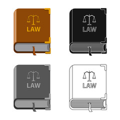 Isolated object of law and lawyer logo. Collection of law and justice vector icon for stock.