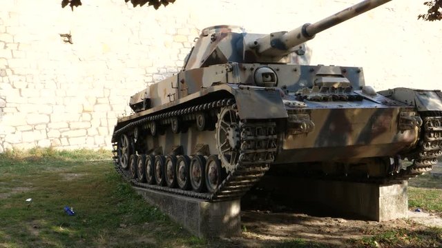 German World War II Panzer Tank at Belgrade Military Museum inside the walls of the historic Kalemegdan Fortress