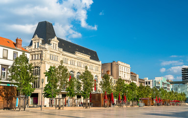 Naklejka premium Historic buildings in Clermont-Ferrand, France