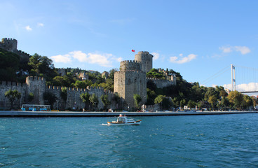Fototapeta premium Rumeli hisari in Istanbul, Bosphorus coasti europe continent side