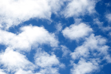 white clouds on blue sky