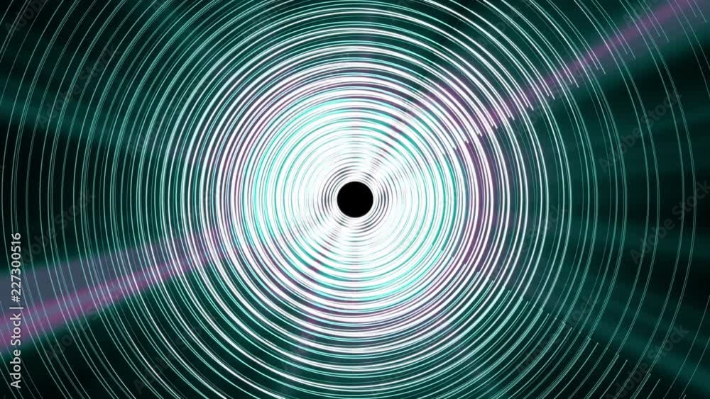 Poster rotation glow and shine gear circle moving forward to tunnel concept
