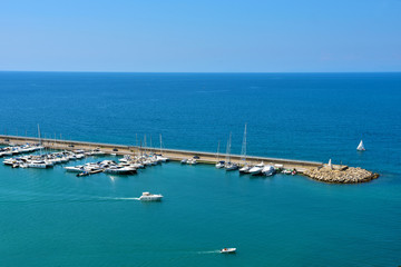 View of the Marina of Agropoli Salerno Italy