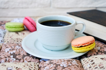 coffee and macaroons