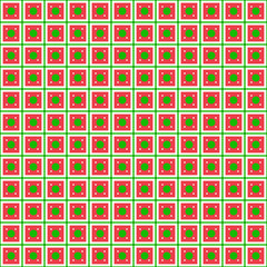 Red and green Christmas tile pattern background