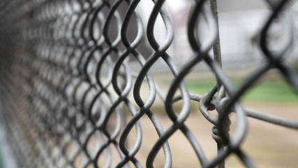 steel chain link fence - Powered by Adobe