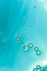 background air bubble out of blue liquid