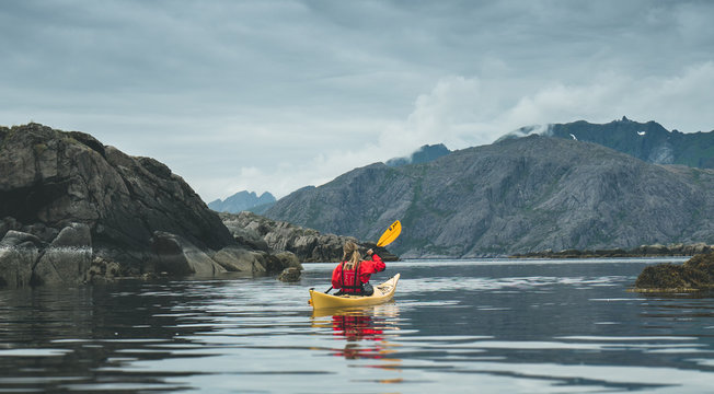 Kayak paddle in Norway