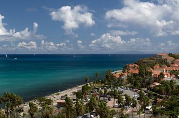 Fototapeta na wymiar Saint Martin beach, Caribbean sea