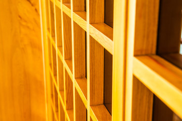 Japanese style partition made from Hinoki wood