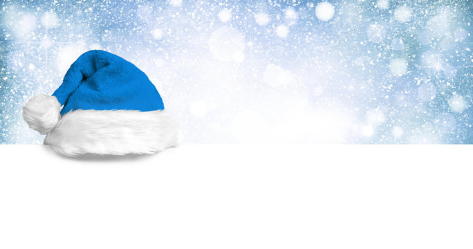 Blue Santa Claus Cap