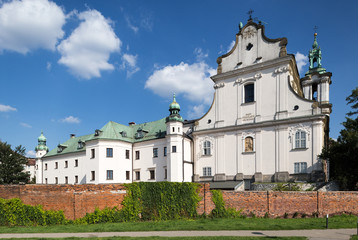 Fototapeta na wymiar Skalka church in Krakow, Poland. The baroque church of Sts. Michelangelo and Stanislaus
