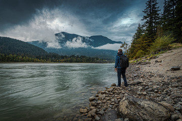 At the Fraser River in Hope, British Columbia, Canada