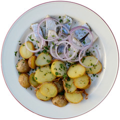 Herring with onions and potatoes