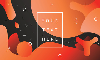 Minimal abstract orange shape background