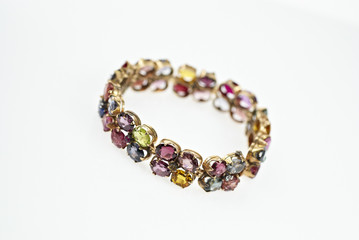 luxury jewelry on white background