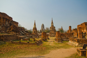 Kompleks świątynny,Ayutthaya,Tajlandia