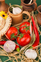 vegetarian still life of tomato