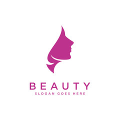 Beauty face logo template