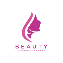 Beauty face logo template