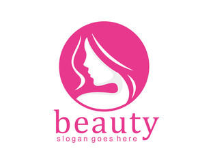 Beauty face logo template