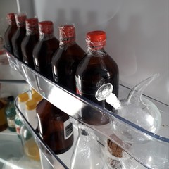 Bottles with chemical reagents