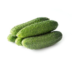 fresh cucumbers isolated on white background