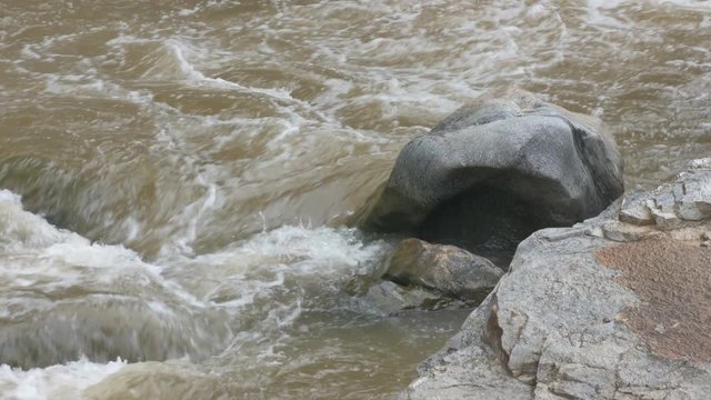 water flow in the rocky stream at Ob Khan National Park, Thailand