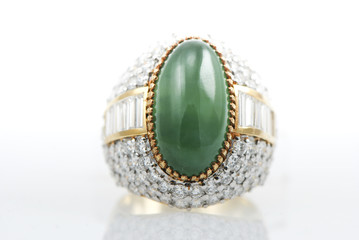 luxury jewelry on white background