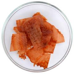 Dried fish on a plate