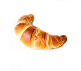 fresh croissant isolated on white background