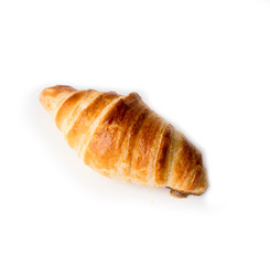 fresh croissant isolated on white background