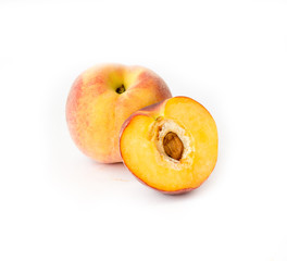 peaches isolated on white background