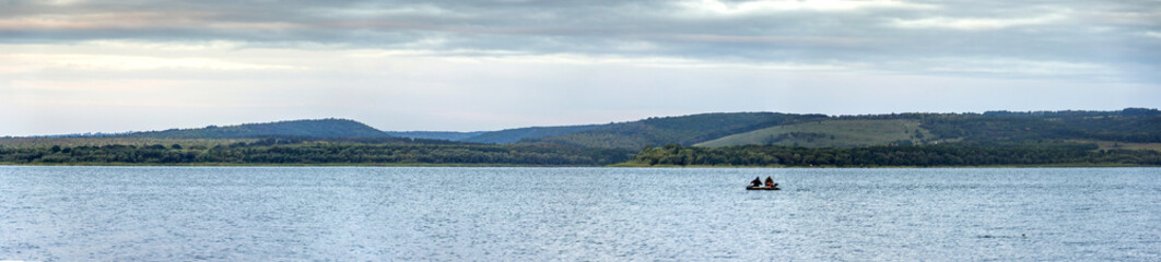 bay on big river panorama