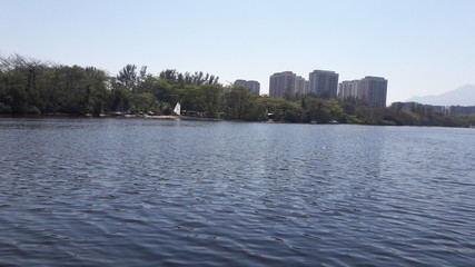 Fototapeta premium Lagoa Marapendi, Rio de Janeiro, Brazil