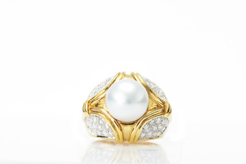 luxury jewelry on white background