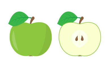 Vector green apple icon