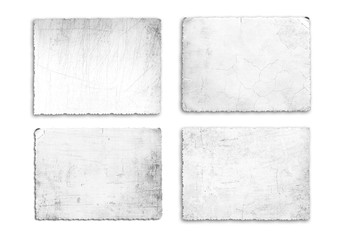 Old photo paper texture isolated on white background. Photo frames. Space for your text.