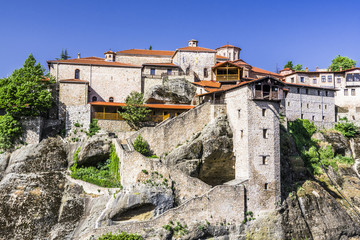 Fototapeta na wymiar Buildings of the great Greek monastery