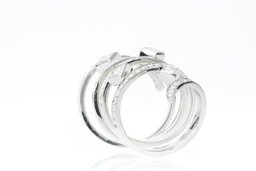 luxury jewelry on white background