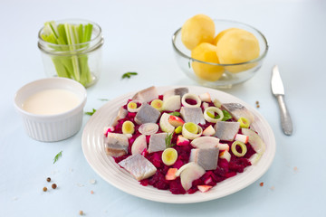 Rote Bete, Matjes Salat